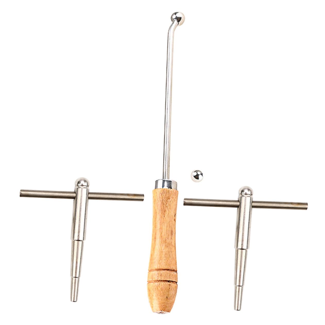 DOITOOL Juego de Herramientas para Mantenimiento y Moldeo Accesorio Metálico Mango de Madera de Reparación para Trompeta y Trombón de Instrumentos de Viento