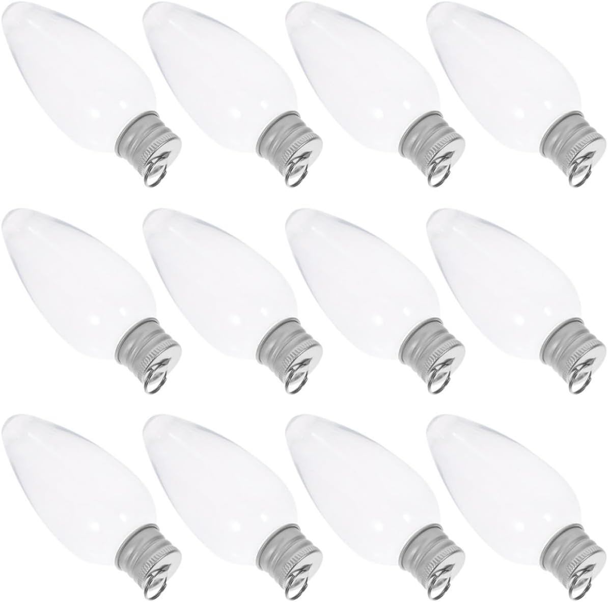 DECHOUS Candy Bottles 35ml Bulb Shape Party Favor Containers 20pcs Pet Material Christmas Hanging Decoration Lightweight and Not Easy to Break for Birthdays and Other Occasions