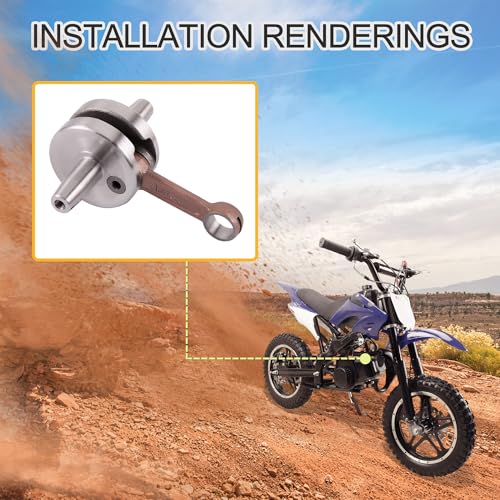 GOOFIT Kurbelwelle Kurbelwelle Ersatz für 2-Takt 47cc 49cc Pocketbike