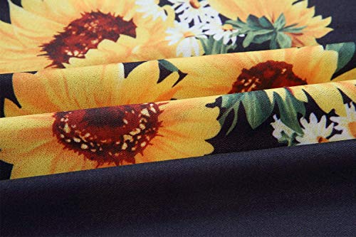 Angashion Women's Floral Crop Top Maxi Skirts Set 2 Piece Outfit Dress Navy Blue M