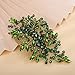 BERYUAN Green Crystal Rhinestone Hair Comb, Handmade Fashion Jewelry Hair Accessory for Women and Girls, Teardrop Rhinestone Headband with Green Beads, Size 15*10CM, Ideal for Wedding and Parties