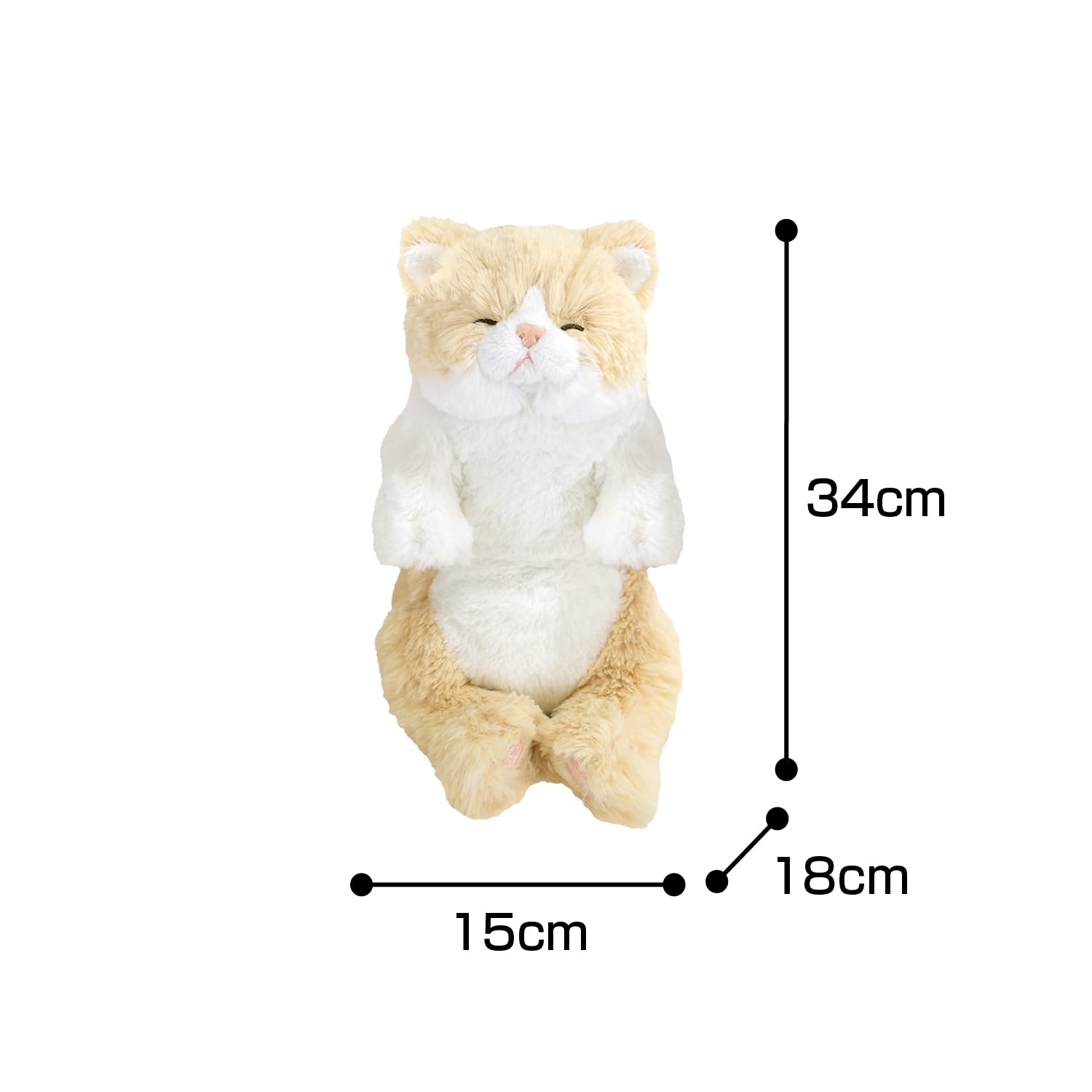 Amazon.co.jp: サンレモン ひざねこ すやすや S CR 15×18×34cm