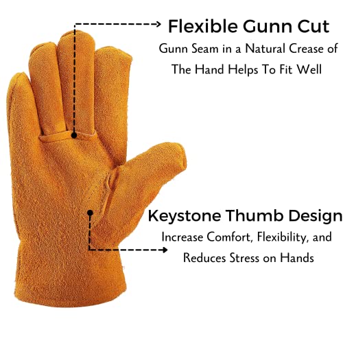 Mr. Pen- Leather Work Gloves, Medium (Check Dimensions In Second Picture) Work Gloves For Men & Women, Leather Gloves, Leather Garden Gloves, Working Gloves, Construction Gloves, Work Gloves Leather #TOP2