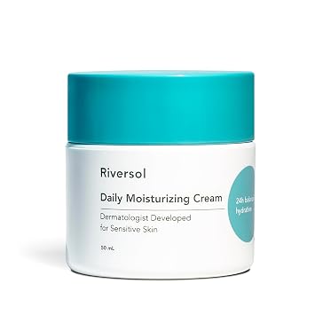 Riversol Rosacea Cream & Daily Face Moisturizer for Dry & Sensitive Skin | Redness Relief | Anti-Aging Hydration for Mature Skin | Fragrance Free | Dermatologist Developed | Travel Size