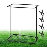 CADUKE Trash Bag Holder Stand, Metal Trash Bag Holder Frame with 4 Clips, Leaf Bag Holder Stand for 40-50 Gallon, Portable Trash Nag Holder for Outdoor Camping, Lawn Party, Yard Weeding