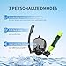 Mini Scuba Tank with Full Face Mask, 0.5L Lung Tank Sub Mask Combo - 6-10 Mins Underwater Breathing System, Portable Scuba Gear Kit with Air Pump Adapter for Snorkeling and Shallow Diving (Black)