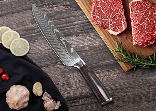 Anhichef 2 Kitchen Knives, Chef Knife 8 Inch-Professional Ultra Sharp Cooking Knife and 7 Inch Santoku Knife as Great Gift for Chef | High Carbon German Stainless Steel & Ergonomic Handle