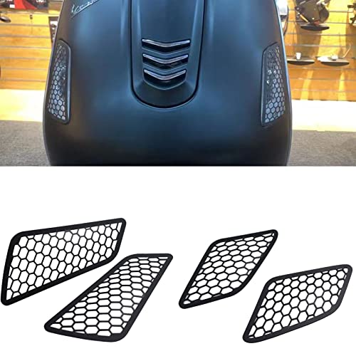 Midimttop Indicador de luz de Giro Delantero y Trasero para Motocicleta, Cubierta de Red para Vespa GTS 125 GTS-250 GTS300 Todos los años, Protector de Cubierta de Faro Cover