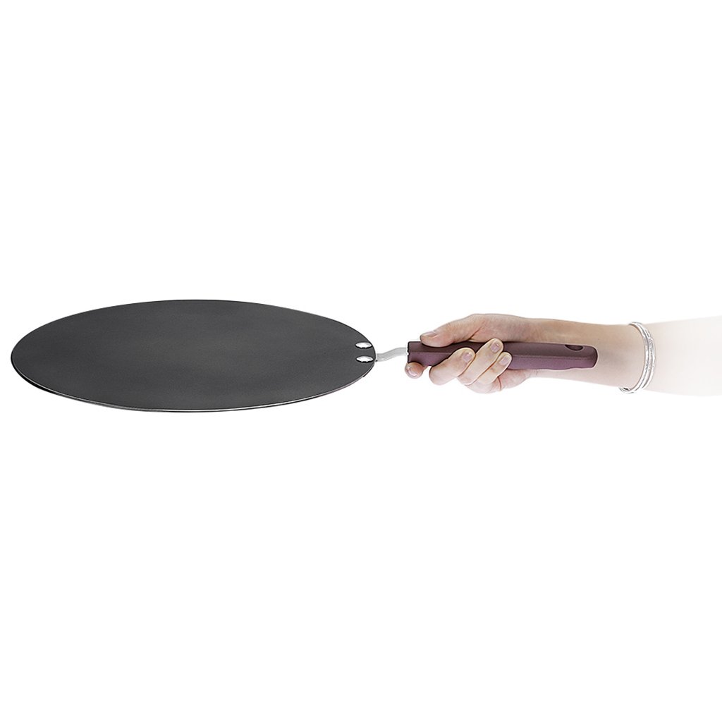 30 cm Antihaft Crêpe Pfanne, Tawa, Tava, Chapati Form, Kuchenform, aa Schwarz