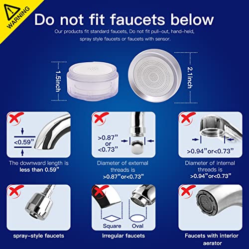 Faucet Water Filter For Bathroom Sink-Water Purifier For Faucet Remove 99% Chlorine Heavy Metals And Other Sediments,Hard Water Purifier Reduces Dry Itchy Skin For Adult,Baby,Pet(4 Filters) #TOP5