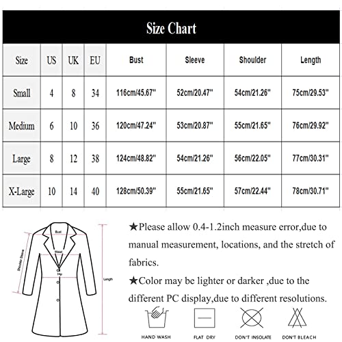 Huankd Women's Casual Plaid, Rag And Bone Jacket Faux Brown Fur Vest Chemisier Femme Chic Long Pas Cher Women's Autumn Winter Mid-Length Lapel Cardigan Single-Breasted Plaid Shirt Top (M, Coffee) #TOP4