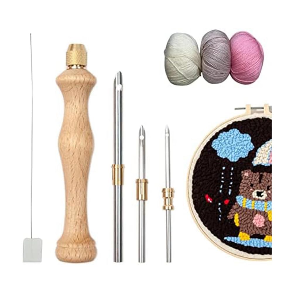 CTRLZS Punch Needle Rug Punch Needle Embroidery Punch Needle Set DIY Craft Needlework Punch Needle for Stitching Applique Easy to Use Good Material