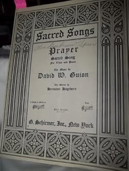 Prayer - Sacred Song for Voice and Piano (Sacred Songs - (High or Medium range))