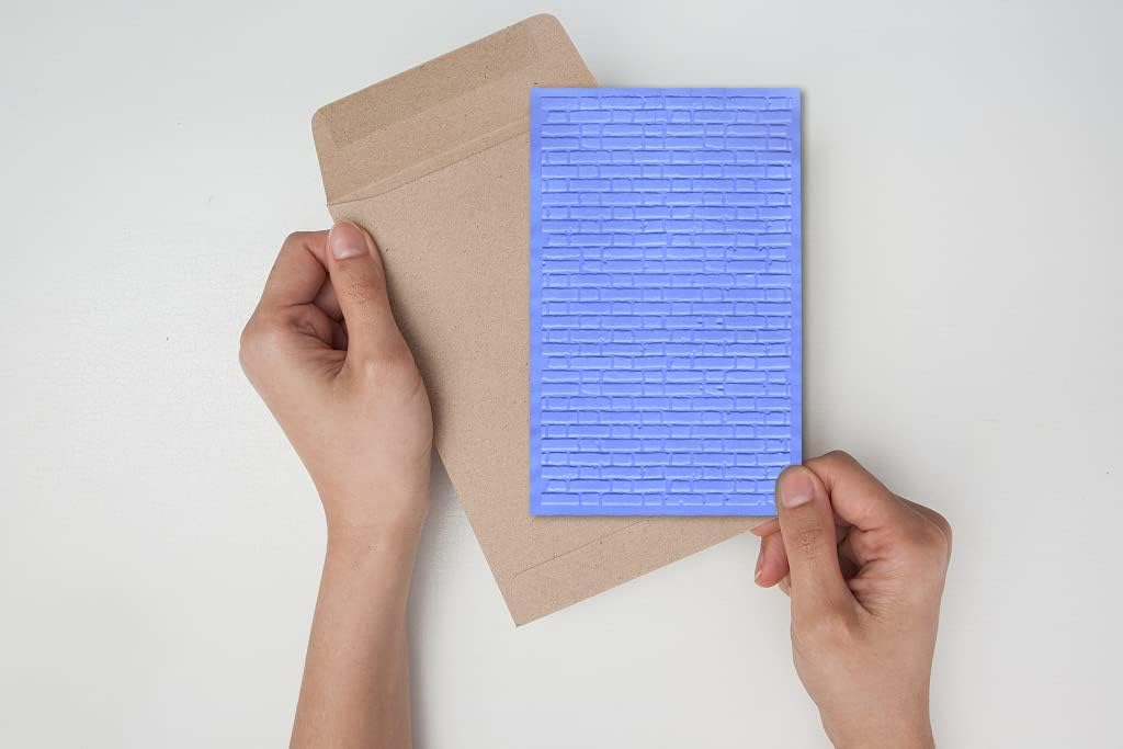Plastic Embossing Folders for Card Making, Brick Wall Pattern Background DIY Plastic Template Photo Album Card Paper Handmade Scrapbooking DIY Craft Decoration Template Mold