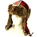 Dakota Dan Trooper Ear Flap Cap w/ Faux Fur Lining Hat (Red Buffalo Plaid/Brown)