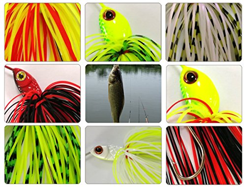 Imperdível Melhor Kit de 12 Iscas Artificiais Spinnerbait Spinner Bait Xuxinha Unidades Pesca Esport