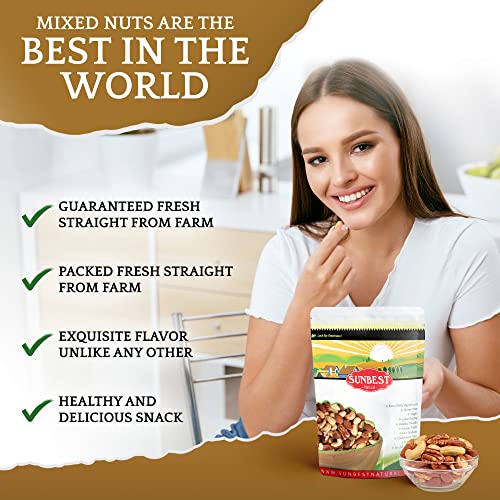 Sunbest Natural Mixed Nuts, Roasted, Salted, Non-Gmo, Gluten Free, Vegan, 3 Lbs. #TOP2