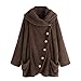 Produktbild Mantel Damen,SANFASHION Frauen Casual Solide Rollkragenpullover Große Taschen Langarm Mantel, Vintage Übergröße Outerwear Fleecejacke Coat