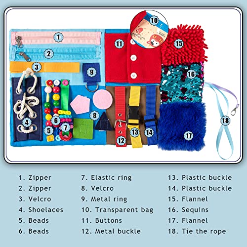 Fidget Blanket For Elderly, Dementia Alzheimers Products, Sensory Blanket Memory Loss Fidget Toys, Autistic Activities Pad, Anxiety Relief Improves Mental Stimulation #TOP5
