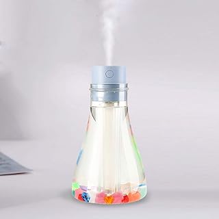 zZZ Humidificateur d'air de Bureau Portable en Forme de Bouteille avec veilleuse, capacité: 00 ML, DC V (Rose) (Couleur: Bleu) (Color : Blue)