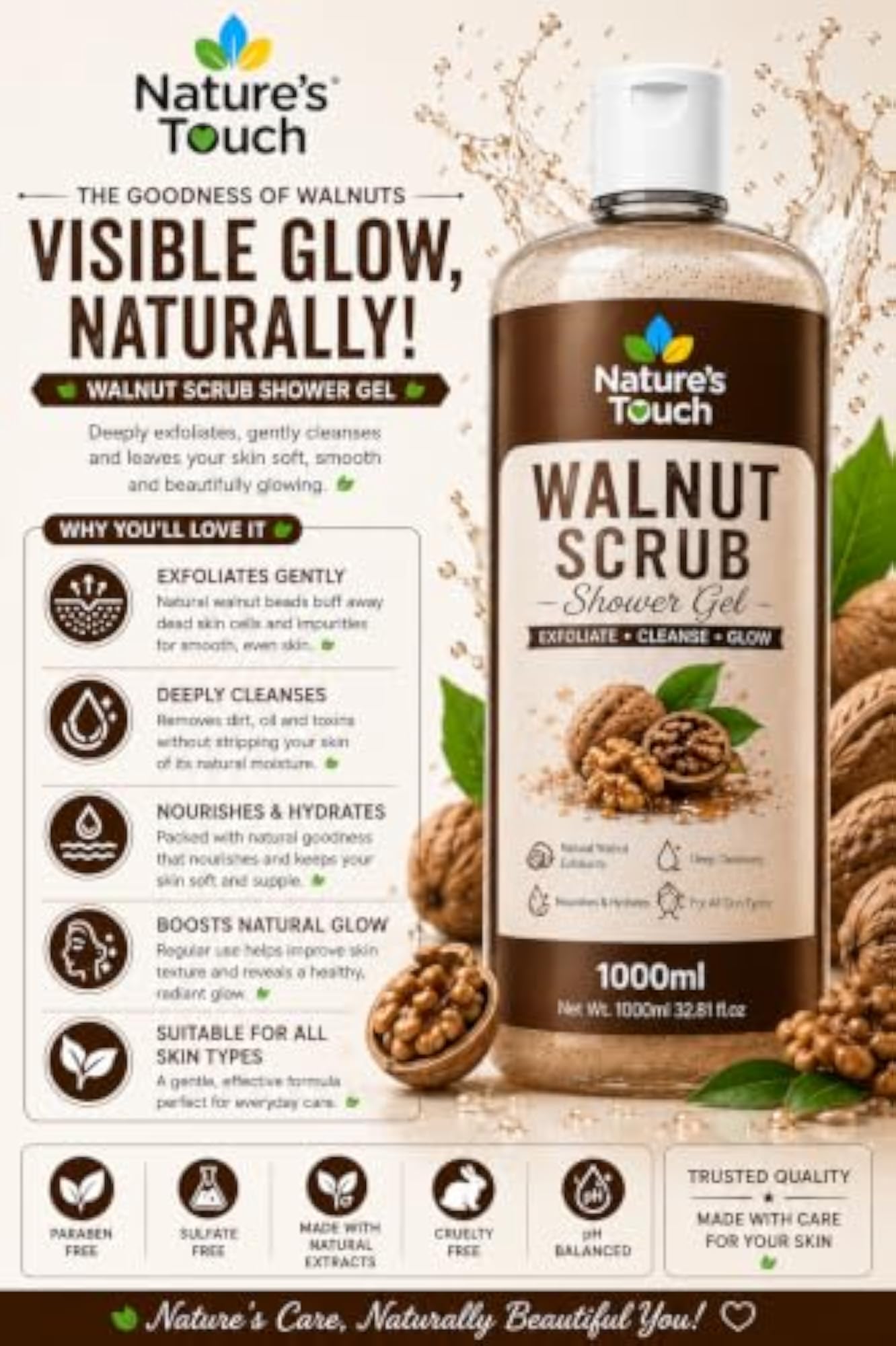 Nature's Scrub Exfoliating Body Wash Gel