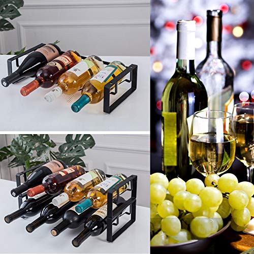 Soporte para 12 botellas de vino apilable y de mesa miniatura 3