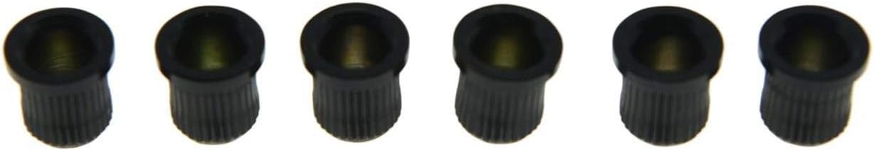 KAISH 6x Black Guitar String Through Body Ferrule 5/16" String Ferrules for Tele/Telecaster Made in USA