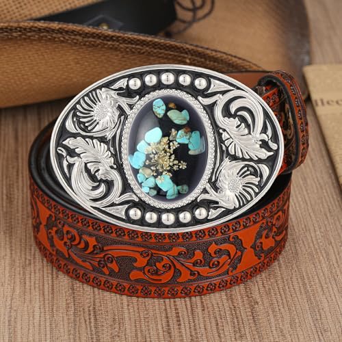 Image of Cowboy Belt Buckle for Men Longhorn Bull Belt Buckles Men Vintage Texas Buckle for Women Cowboy Cowgirl Belt Buckle