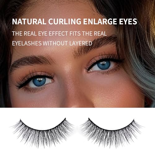 False Eyelashes 7 Pairs 3D Strip Faux Mink Eyelash Natural Lashes Fluffy Wispy Cat Fox-BN03 — view 2