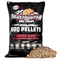 Bear Mountain Premium Woods 100% All Natural Hardwood Pellets, Gourmet Blend for Pellet Smokers, or Any Outdoor Grill Rich, Smoky Wood, 20 Pound Bag