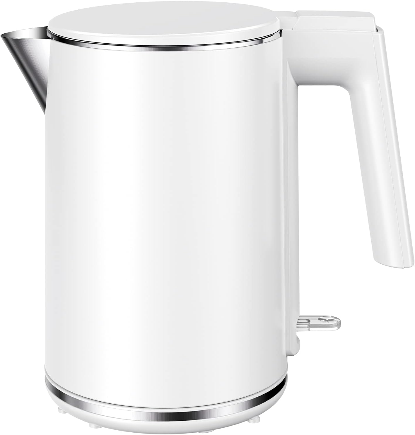 SUNDUO Electric Kettle 1L, Double-wall Anti-scalding 1500W Fast Heating Electric Tea Kettle, Auto Shut-Off & Boil-Dry Protection, BPA-Free Stainless Steel Filter, Countertop Tea Maker Hot Water Boiler