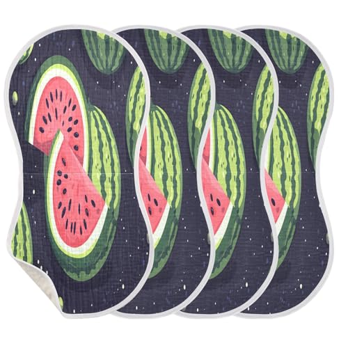 Watermelons Burp Cloths Cotton Baby Washcloths,Large 22x11in Burping Cloth Absorbent and Soft for Newborn Baby Boys and Girls,1 Pack3