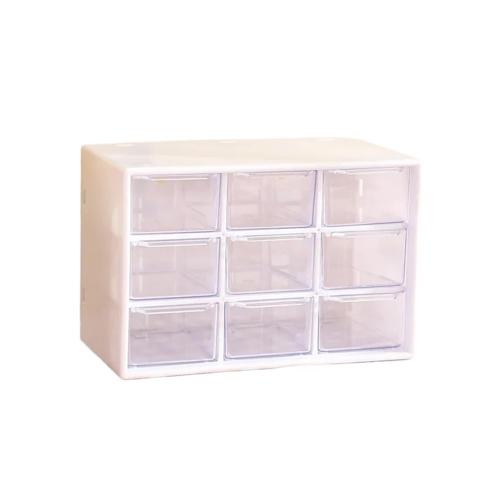 GMGQJST Compartment Storage Boxes Desktop 9 Grid Office Drawers Box Small Piece Organizer Transparent Partitioned Student Desk Wall-mounted Sundries Drawer(Black)