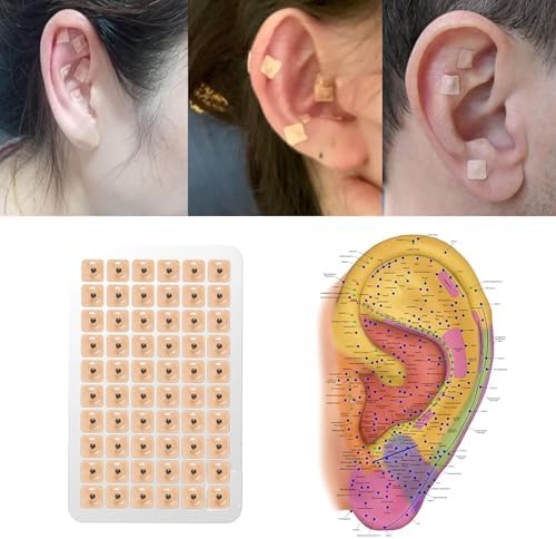 Ear Seed Acupressure Stickers,600Pcs Needle-Free Auriculotherapy Patches, Discreet Adhesive Ear Acupoint Stickers for Stress Relief, Sleep & Pain Management, All Skin Types - Canada Ready - 3