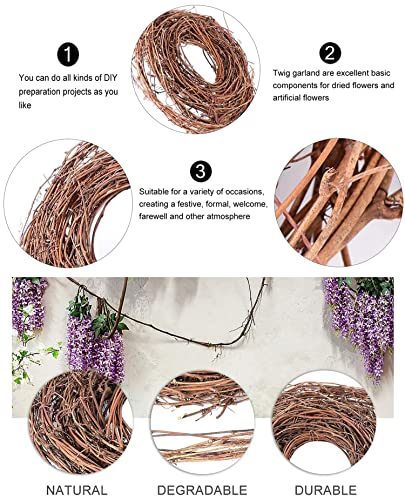 Simoutal 15-Feet Crafts Natural Grapevine Twig Garland Wreaths Diy Decor Strip (2-Pack 15Ft, Natural) #TOP3