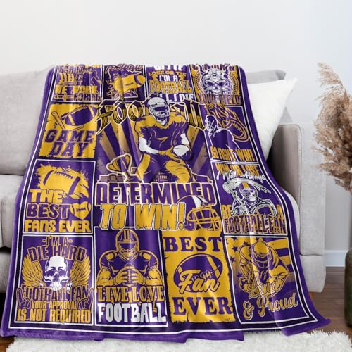 LCXAPPE Football Fans Blanket 60 x 50 City Sports Gifts for Team Fans Sports Stuff for Football Lovers Bedroom Decor Sofa Couch Bed