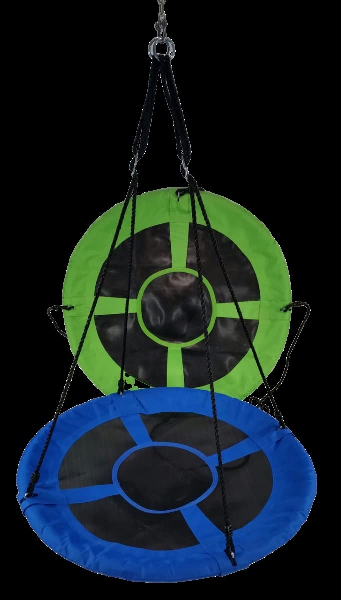 40 in. Saucer with Adjustable Ropes Blue - Residential