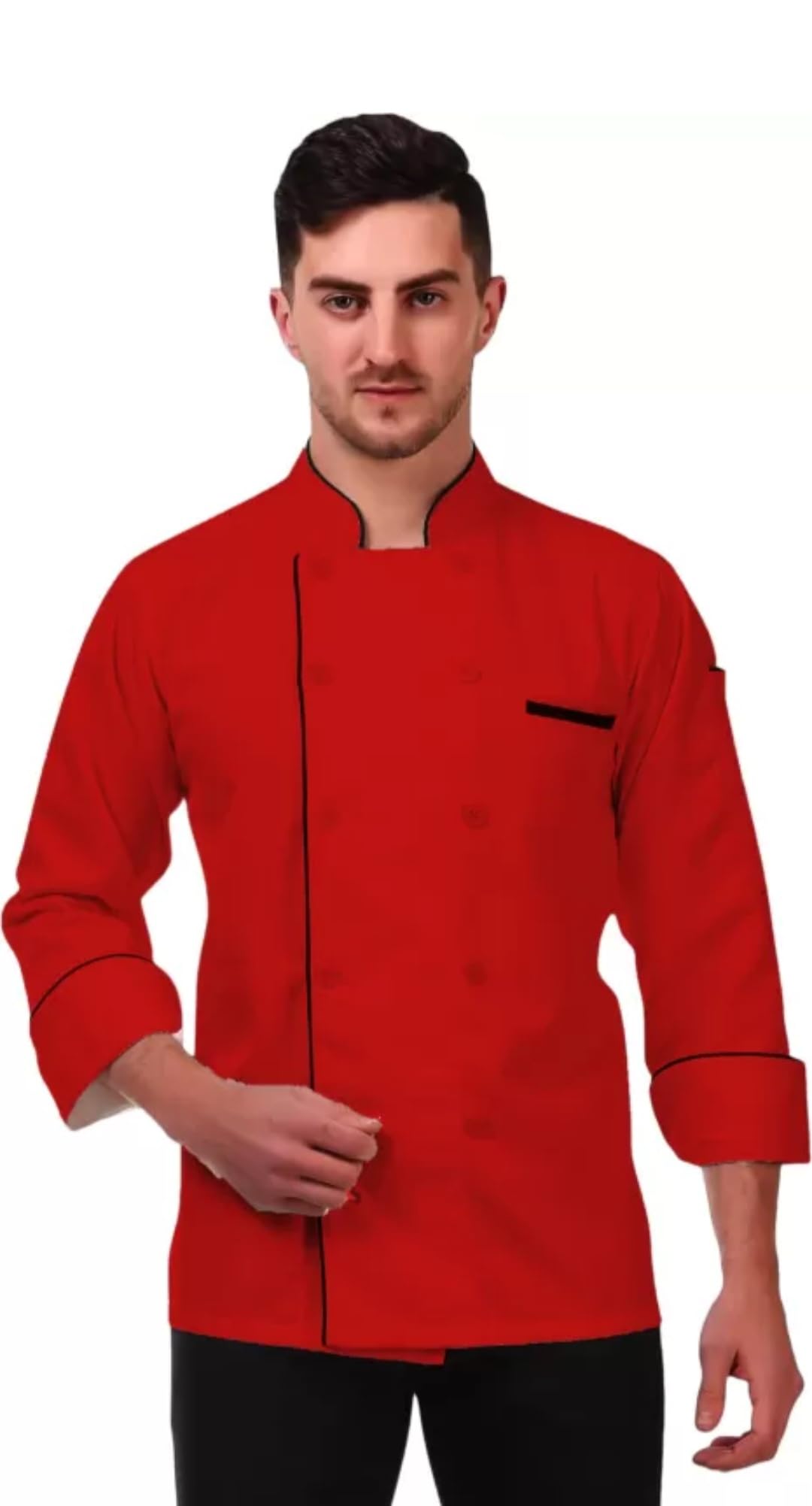 unisim Red Chef Coat For Men-picture-19