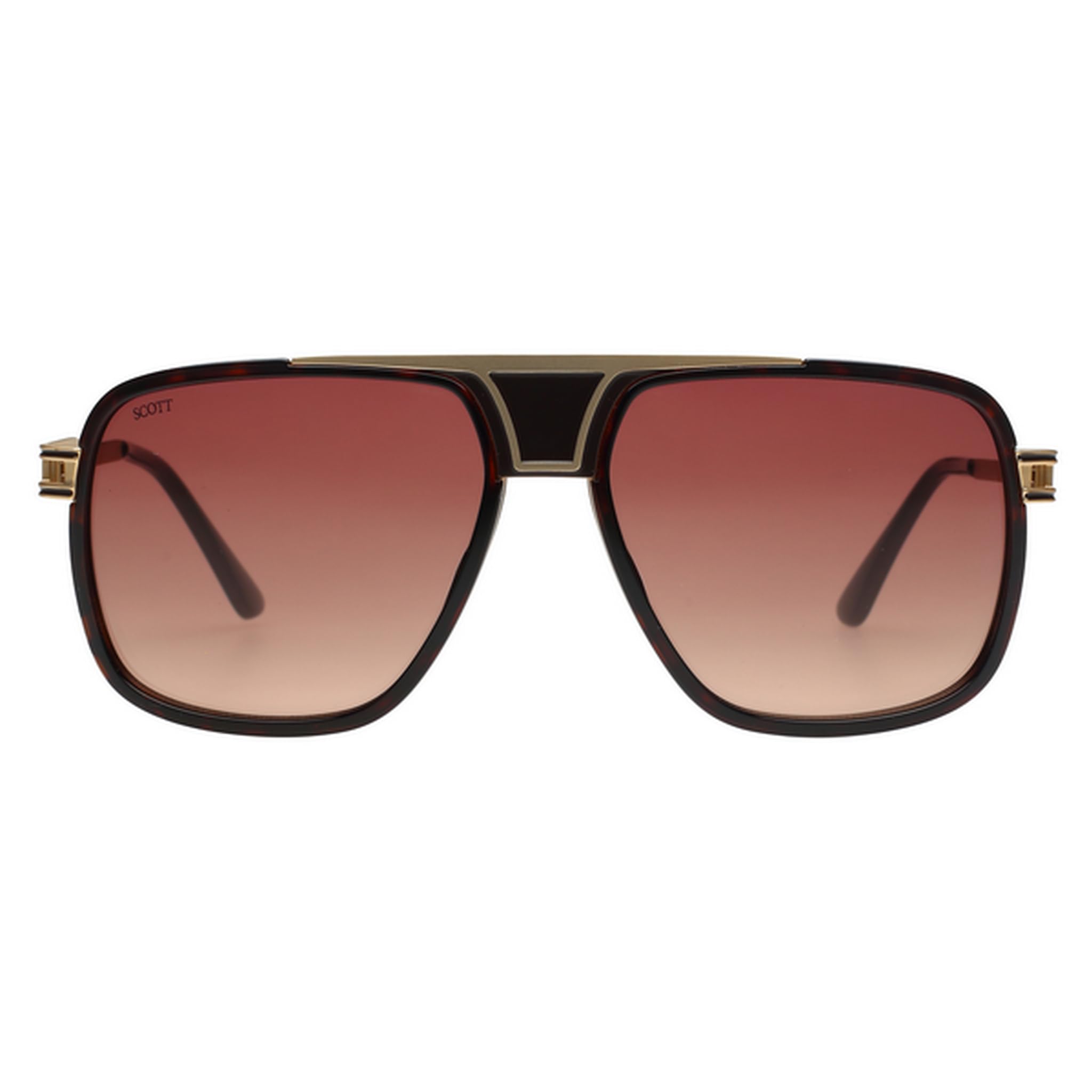 Eyewear | Gradient Grey Lens | Gold Black Frame | Full rim Navigator Shape Branded Latest and Stylish Sunglasses | 100% UV Protection | Mens Sunglasses| Size Medium 3032 Jeremy C2 S