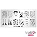 Whats Up Nails - Halloween Stamping Plates 2 pack (B031, B036) Stamping Plates for Nail Art Design