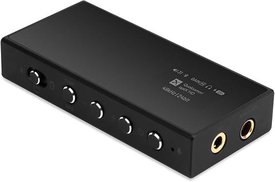 Questyle M18i Headphone Amplifier Bluetooth 5.4 Receiver Portable USB DAC Amps High Resolution with 4.4mm and 3.5mm Dual Outputs Supports PCM 384kHz/DSD256 LDAC Lossless for Smartphones/PC/Laptops