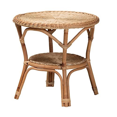 Bali & pari Abbey Modern Bohemian Natural Rattan Coffee Table