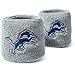 Franklin Sports Detroit Lions Wristbands - 2.5" Cotton Sweatbands - Pair, 2-Pack - Embroidered Team Logo - NFL Official Licensed Product, Gray, OSFM