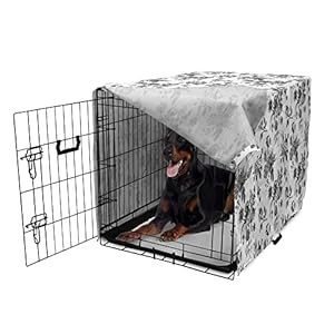 Ambesonne-Black-and-White-Dog-Crate-Cover-Vintage-Floral-Pattern-Victorian-Classic-Royal-Inspired-New-Modern-Art-Easy-to-Use-Pet-Kennel-Cover-for-Medium-Large-Dogs-42-Inch-Black-and-White - Cucciolini Doodles   Ambesonne-Black-and-White-Dog-Crate-Cover-Vintage-Floral-Pattern-Victorian-Classic-Royal-Inspired-New-Modern-Art-Easy-to-Use-Pet-Kennel-Cover-for-Medium-Large-Dogs-42-Inch-Black-and-White