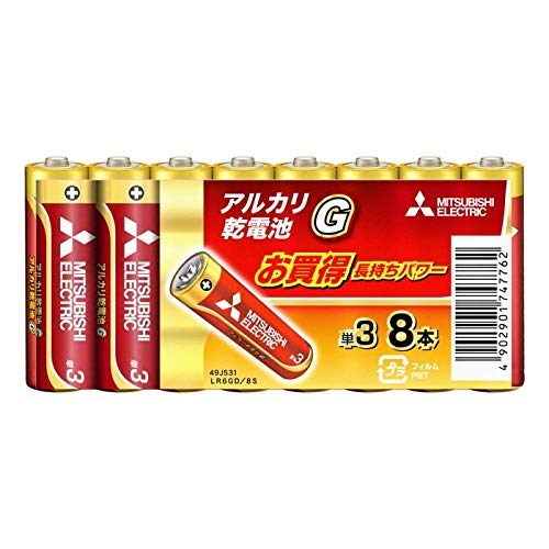 三菱電機 乾電池 アルカリG アルカリ乾電池 単3形 8本パック LR6GD/8S