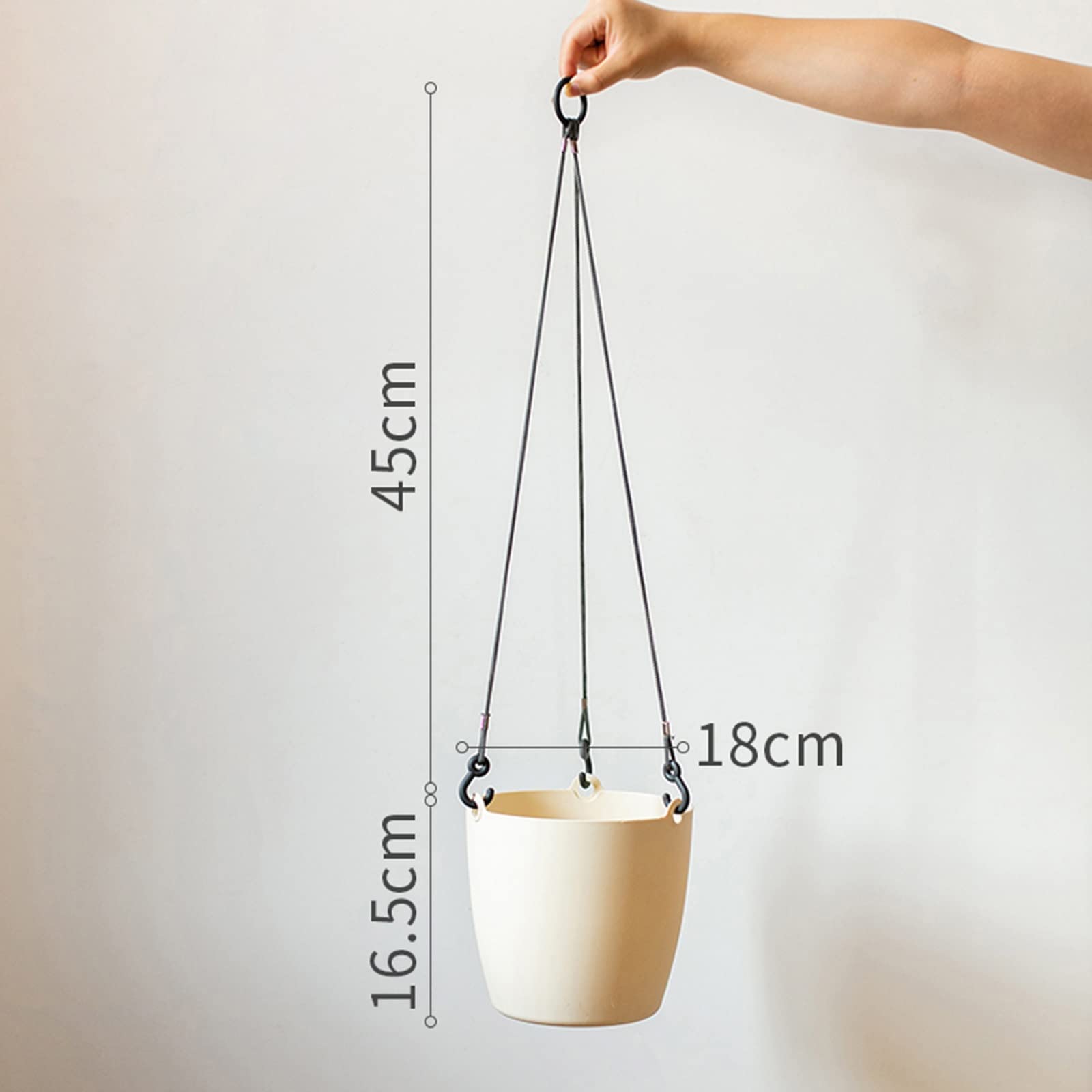 HASMI Jardiniere Balcon Porte-Usine de Plante Plante de Plante de Plante de Plante avec Jardin en résine de Corde Jardinage intérieur ou extérieur Pot Suspendu Plante Interieur