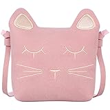 ORPAPA Mädchen Umhängetasche Kinder Süße Katze Handtaschen Prinzessin Umhängetasche Massenger Taschen Kleine Geldbörse mit verstellbarem Riemen für kleine Mädchen