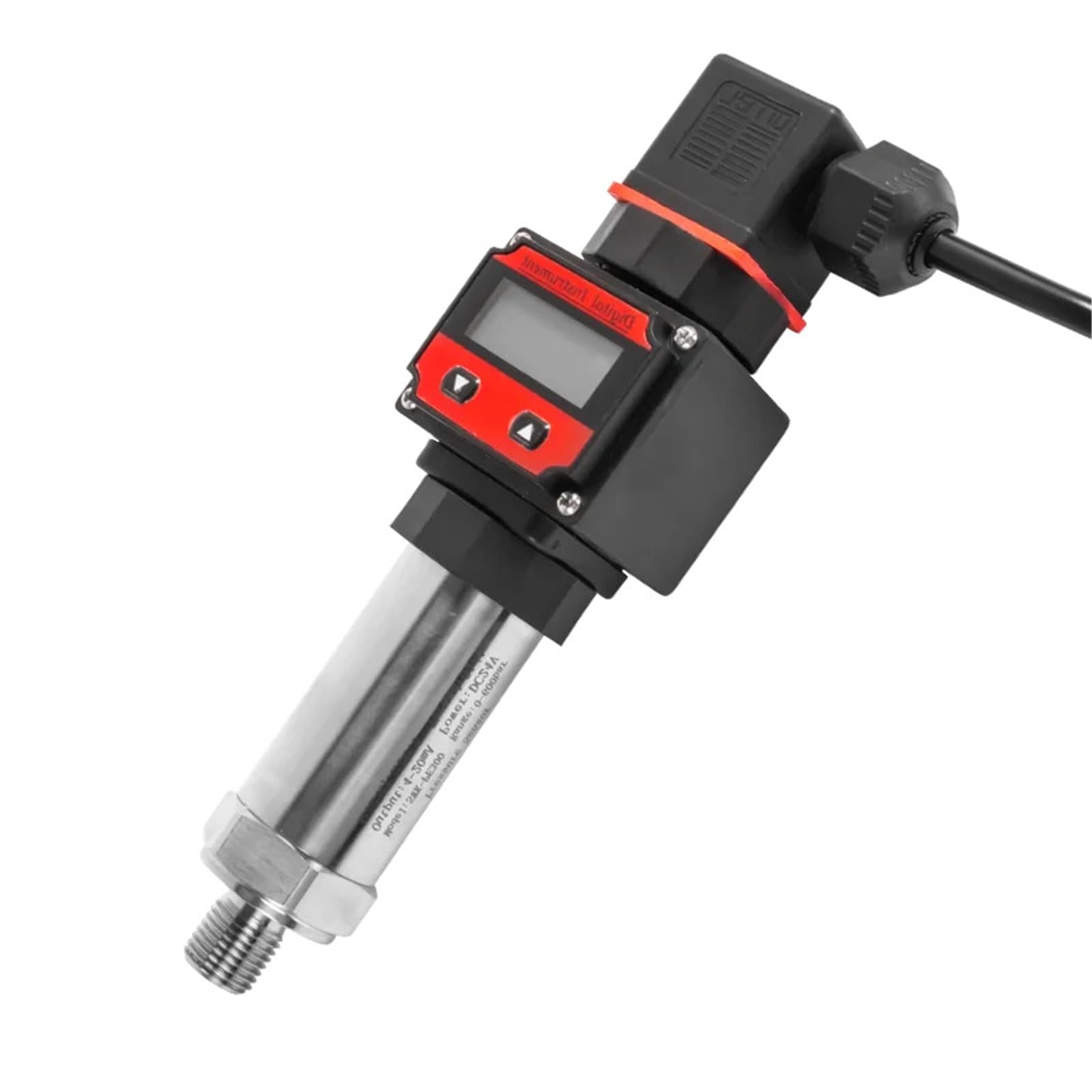 Amrttwy 0-0.6Mpa Pressure Transmitter, Pressure Transmitters Sensor With Digital Display, 4-20 Ma Transmitter, Lcd, Transducer(0-0.6Mpa)