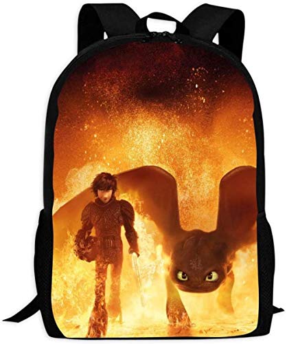 Mochila Escolar Impresa en 3D para niños Cómo Entrenar a tu dragón de Viaje Informal