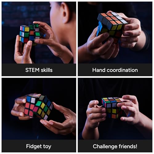 Rubik'S 6064627 Rubik’S Cube, Phantom, 3X3 Cube Advanced Technology Difficult 3D Puzzle Travel Game Stress Relief Fidget Toy Activity Cube thumb #3